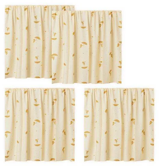 Hoppekids Ole Lukoie gardin til mellomhøy seng - Gul