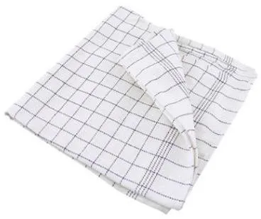 Kjøkkenhåndkle blå rutete, 50x100 cm.