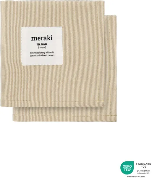 Kjøkkenhåndkle, Verum, offwhite/safari