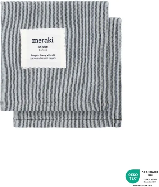 Kjøkkenhåndkle, Verum, Lysegrå/Armygrønn